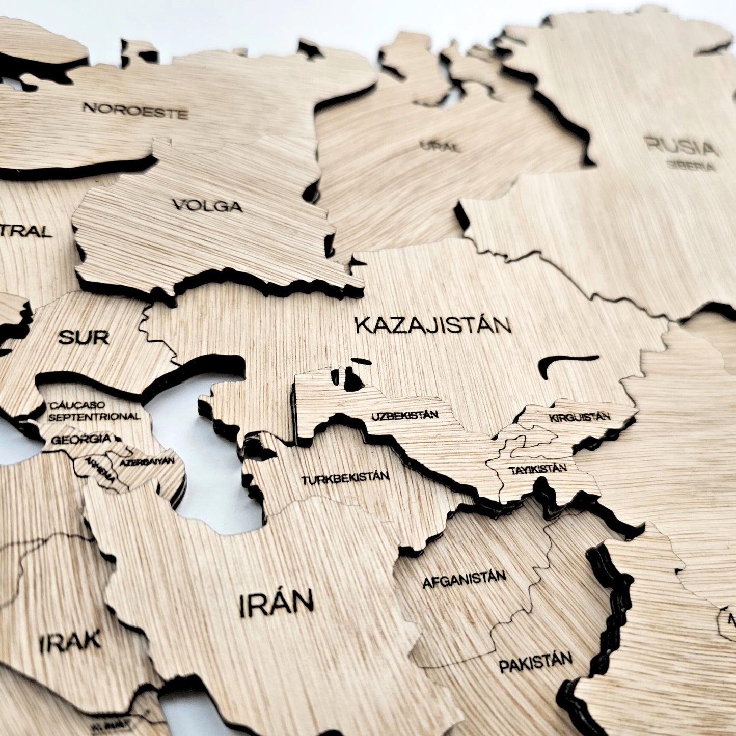 Mapa del mundo color natural 100 x 50 cm