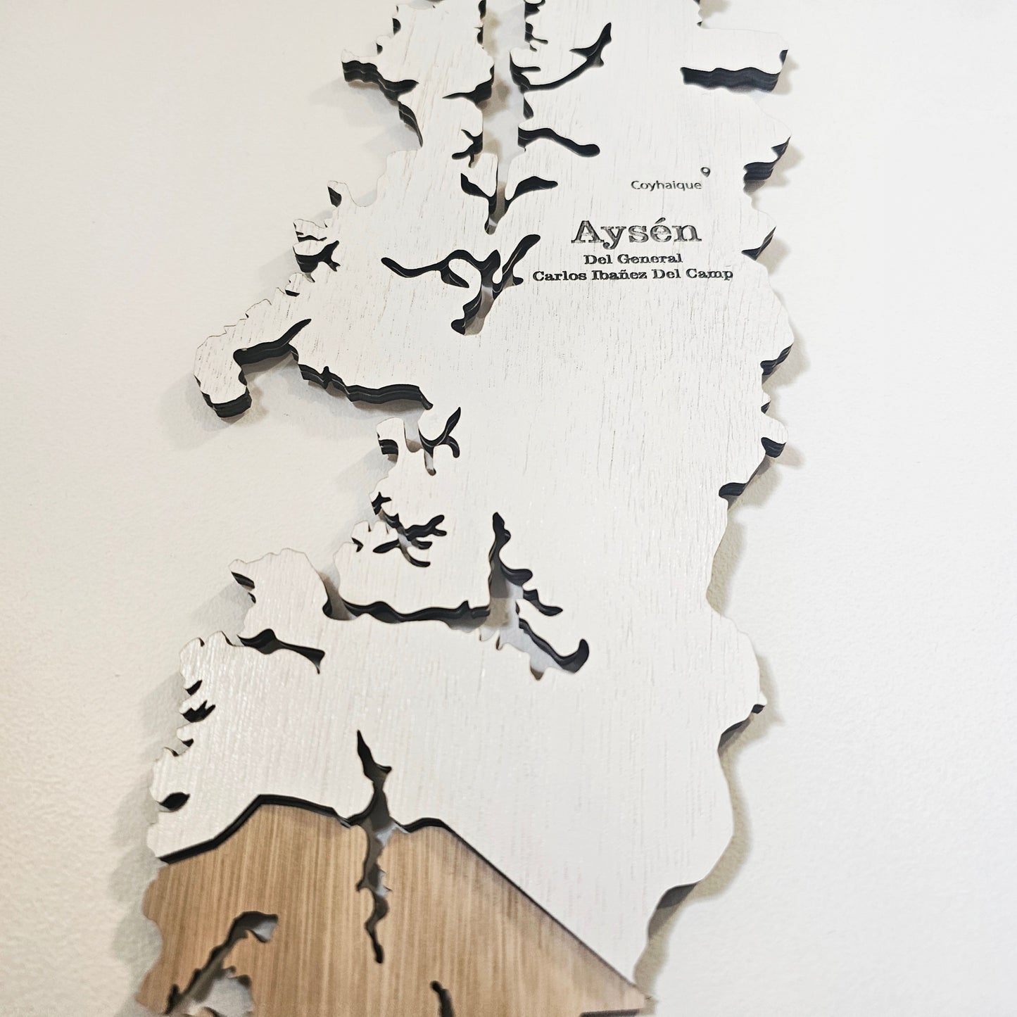 Mapa de chile 3d 180 cm color nordico