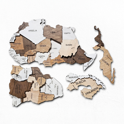 Mapa del mundo color nórdico 150 x 75 cm
